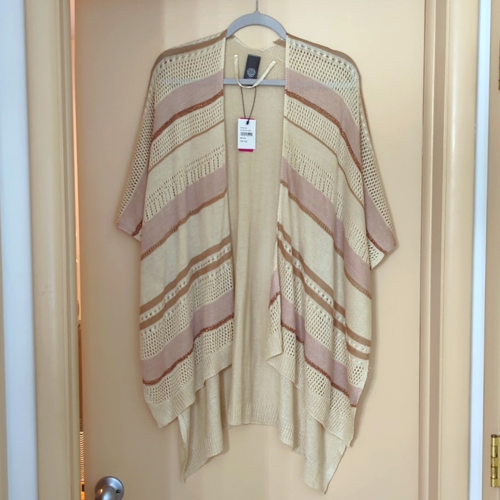 Vince Camuto Knit Shawl Blush Neutral One Size